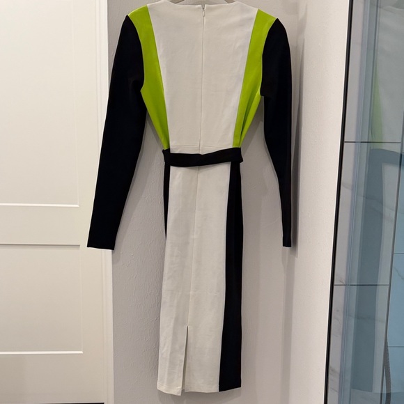 NWT Karen Millen Cut and Sew Belted Ponte Midi Dress - Picture 6 of 11